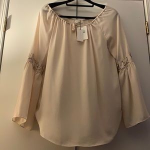 Unique Cream Color Top - Large